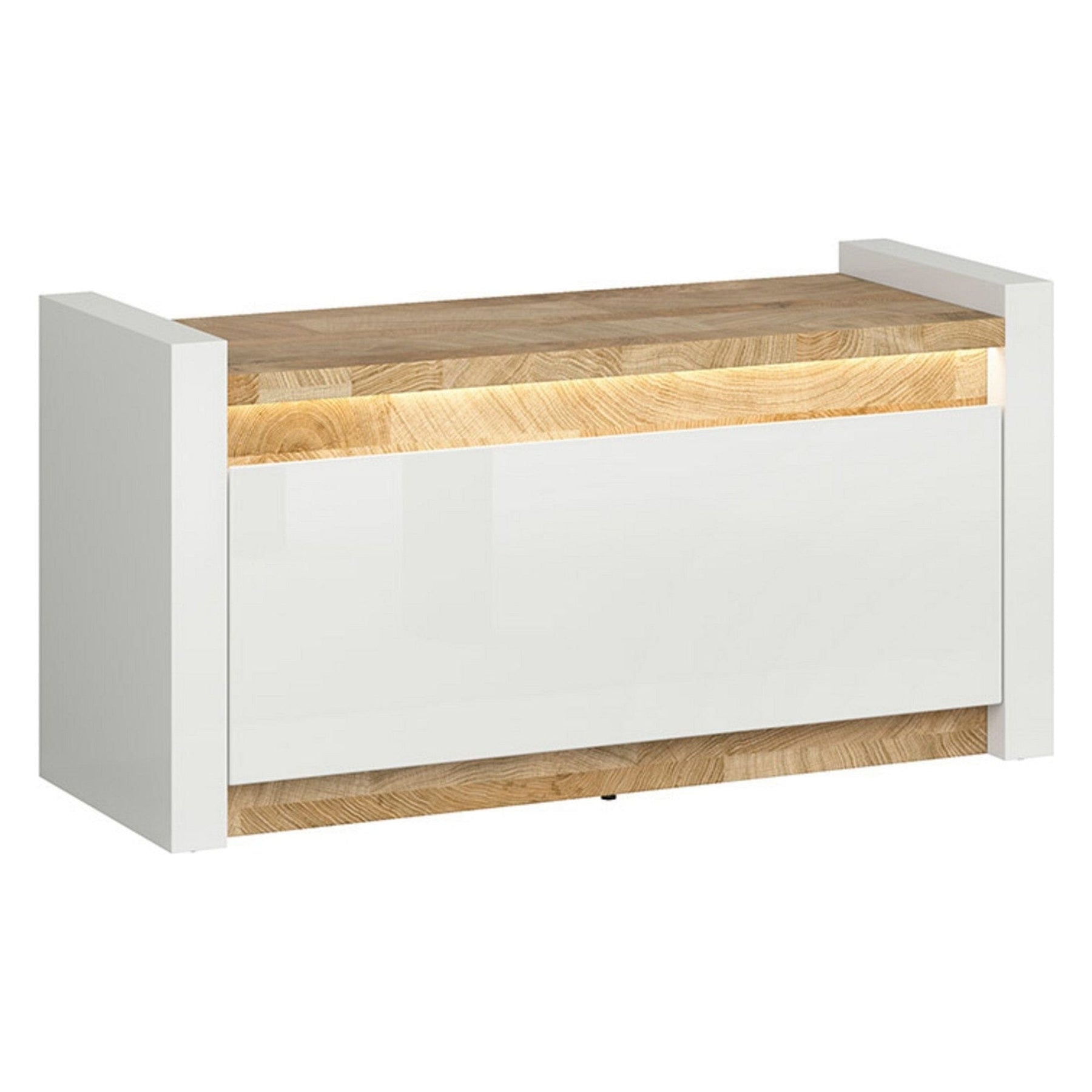 Pantofar BERGEN OCN-28894, alb/stejar