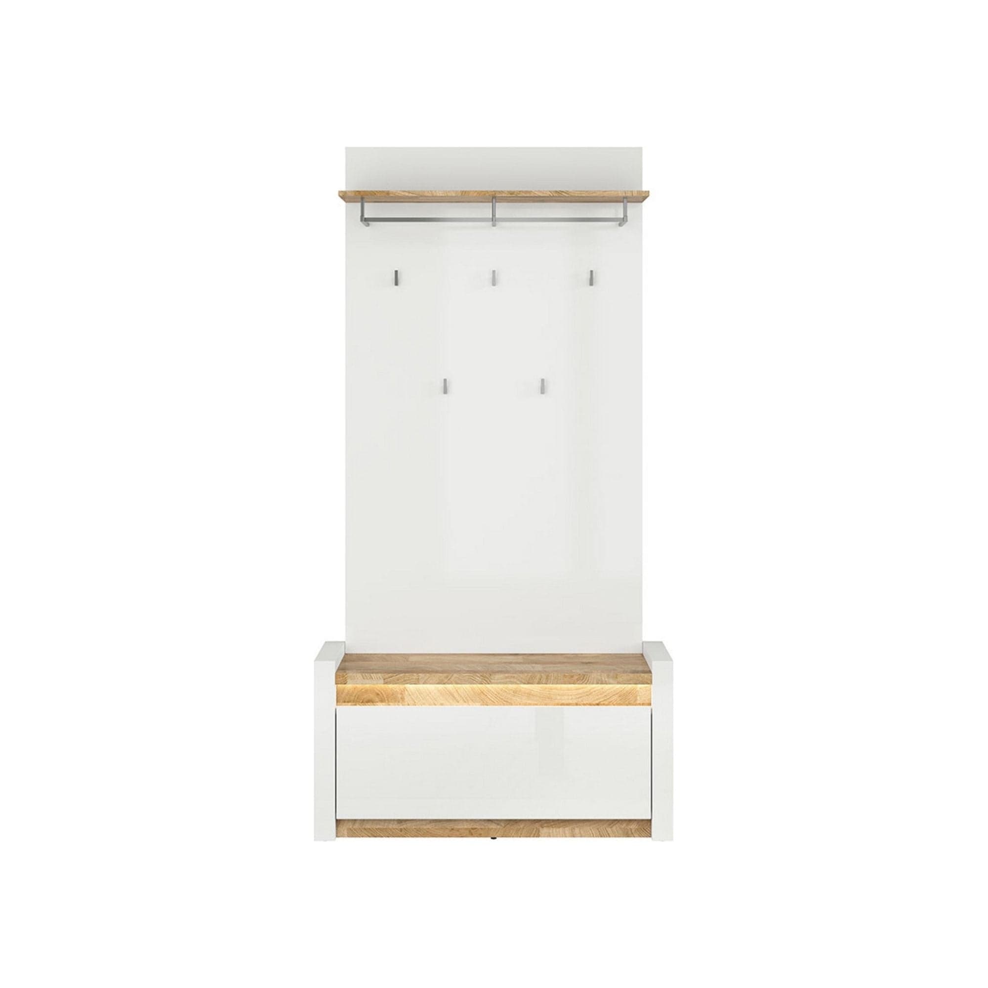 Pantofar BERGEN OCN-28894, alb/stejar