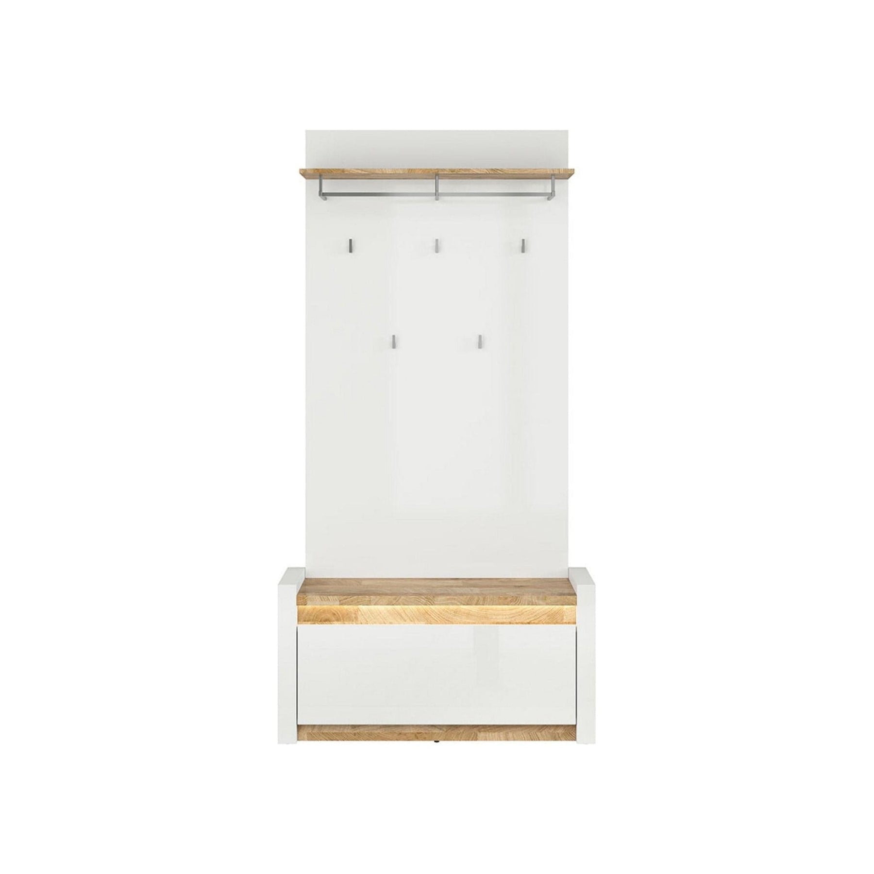 Pantofar BERGEN OCN-28894, alb/stejar