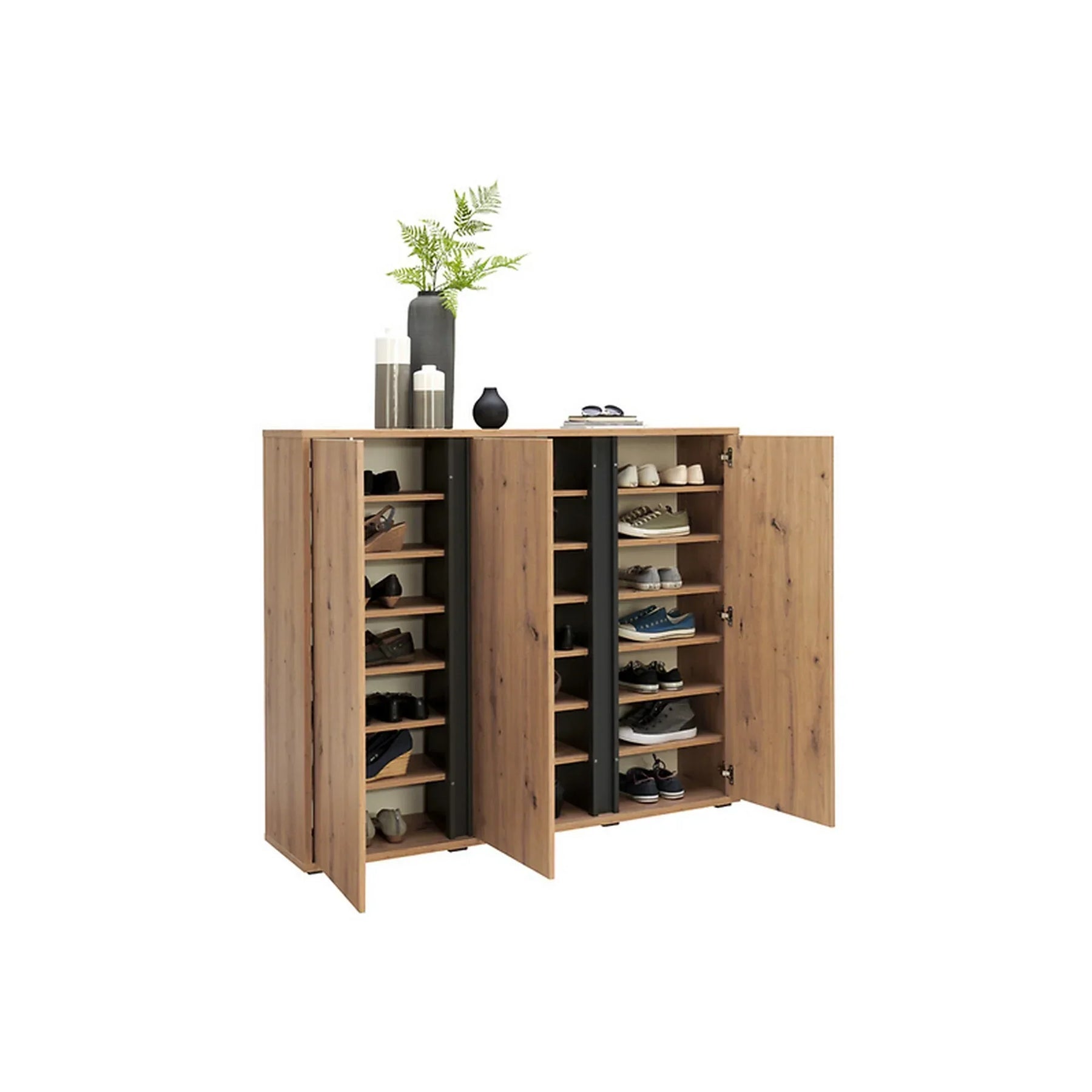 Pantofar BERGEN OCN-28897, stejar artisan/gri antracit