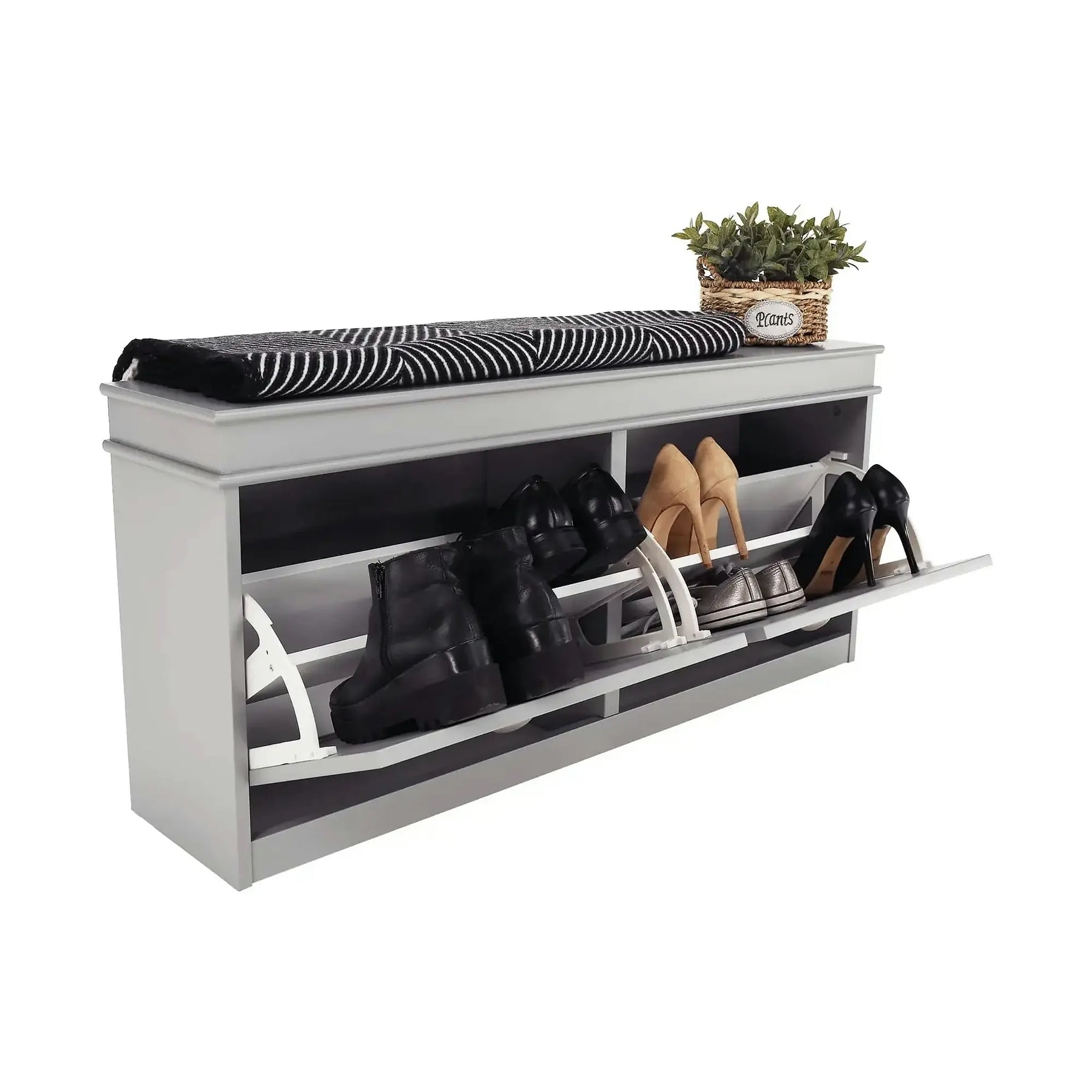 Pantofar SEBER TYP 4, PAL/MDF, gri, 104×24×48 cm