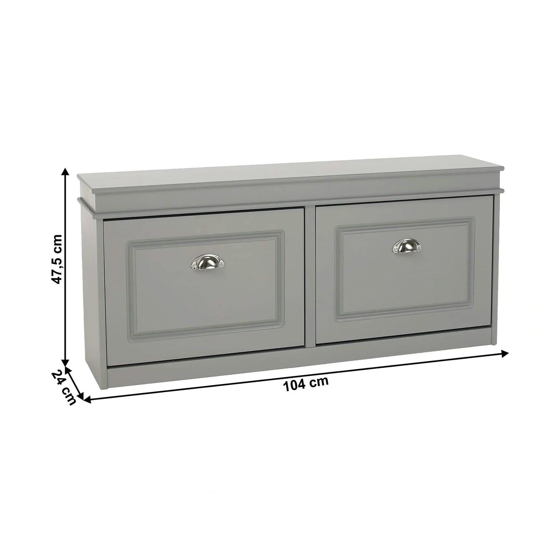 Pantofar SEBER TYP 4, PAL/MDF, gri, 104×24×48 cm