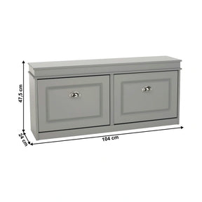 Pantofar SEBER TYP 4, PAL/MDF, gri, 104×24×48 cm