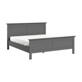 Pat dormitor PARIS, PAL laminat lacuit, gri, 180x200, fara somiera si saltea