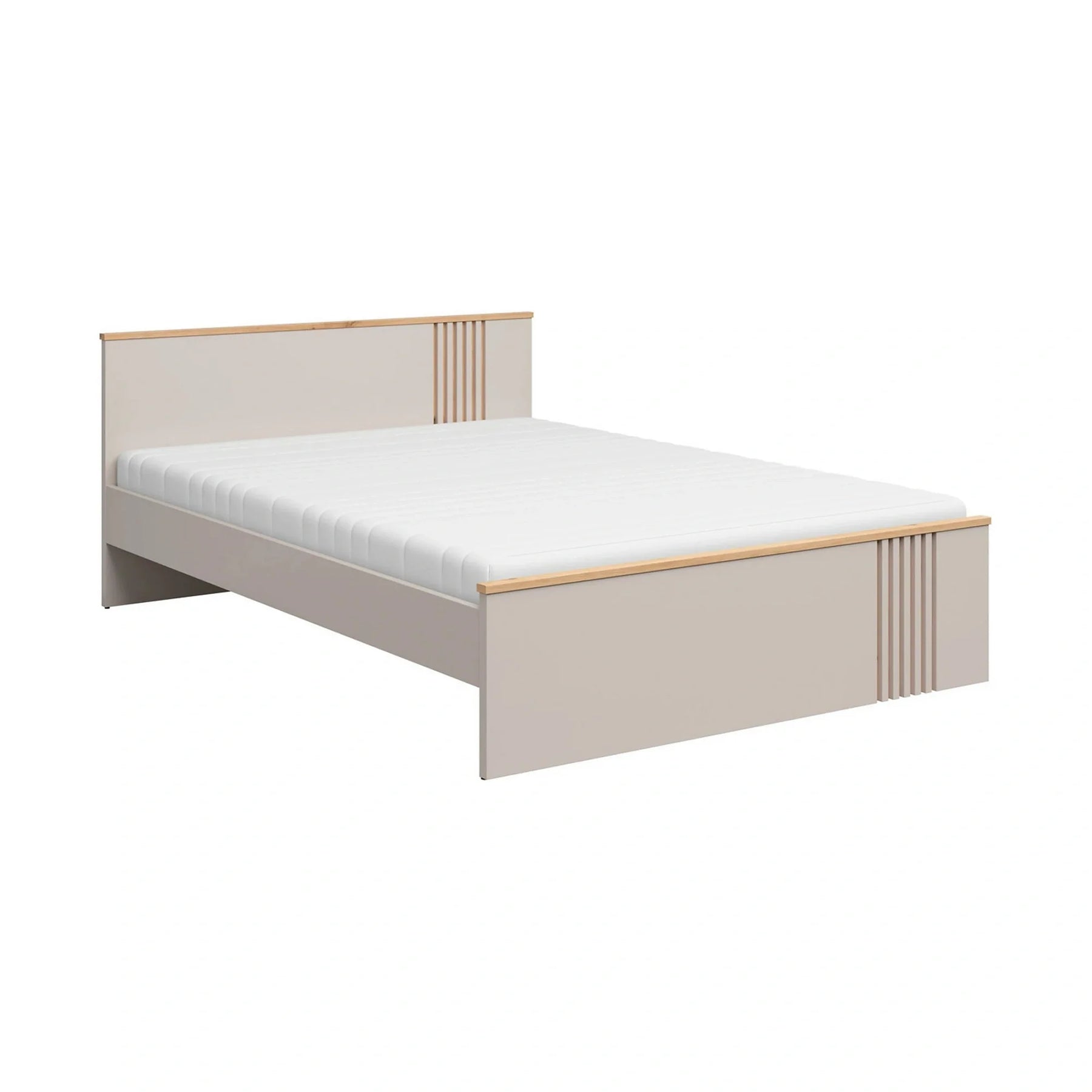Pat 160 cm BREVAS, PAL, stejar artisan/casmir, 166×206.5×85.5 cm