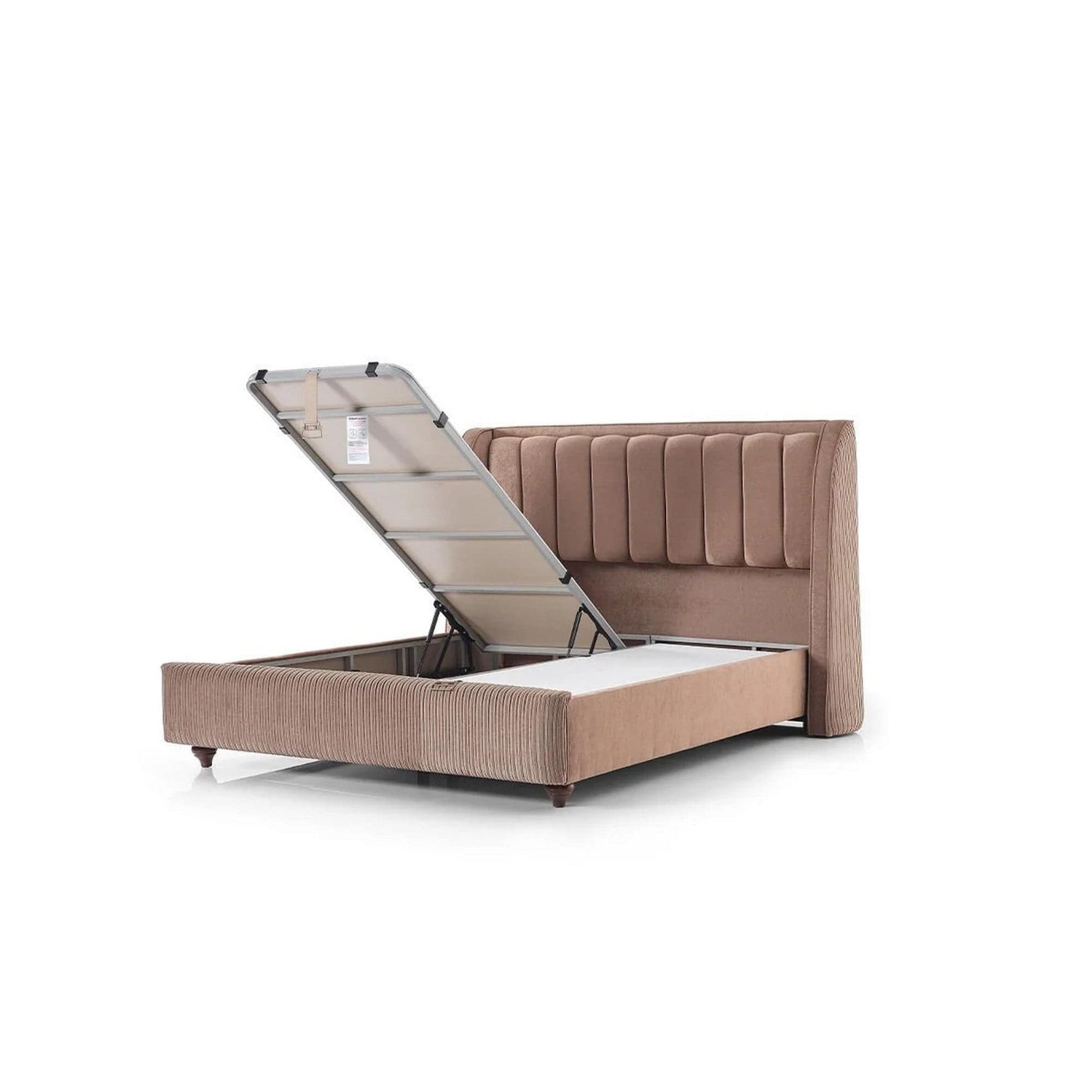 Pat HERMES 160x200, personalizabil gama Oferta Avantaj, cu somiera si spatiu depozitare