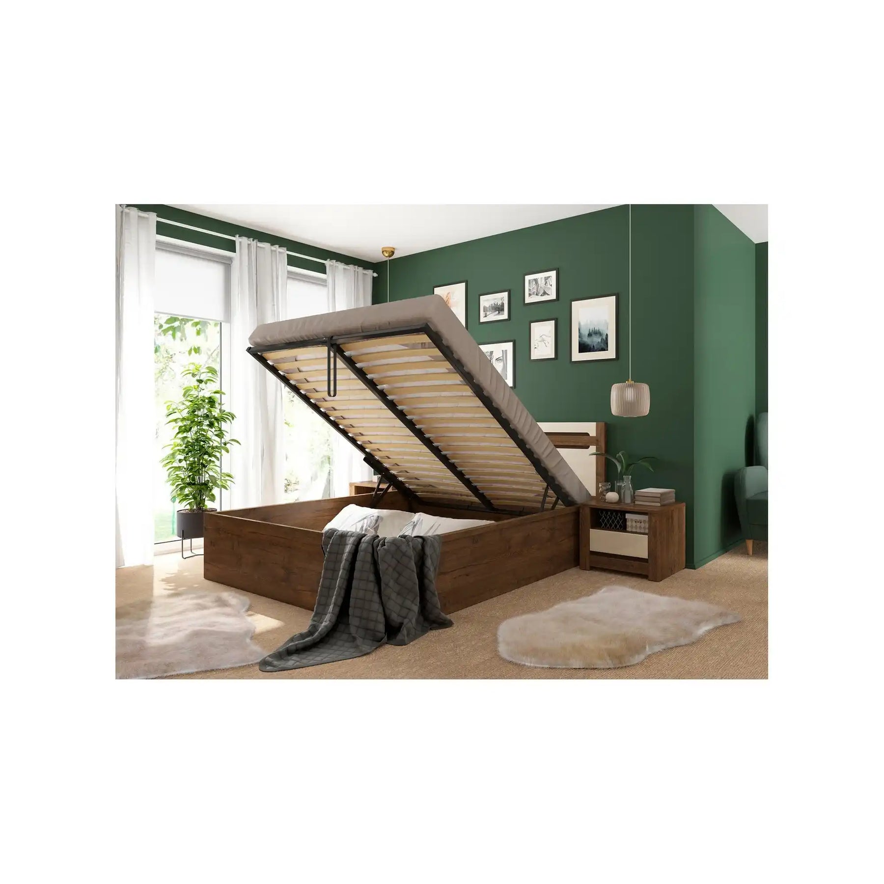 Pat 160x200 BERGEN OCN-28795, stejar/crem