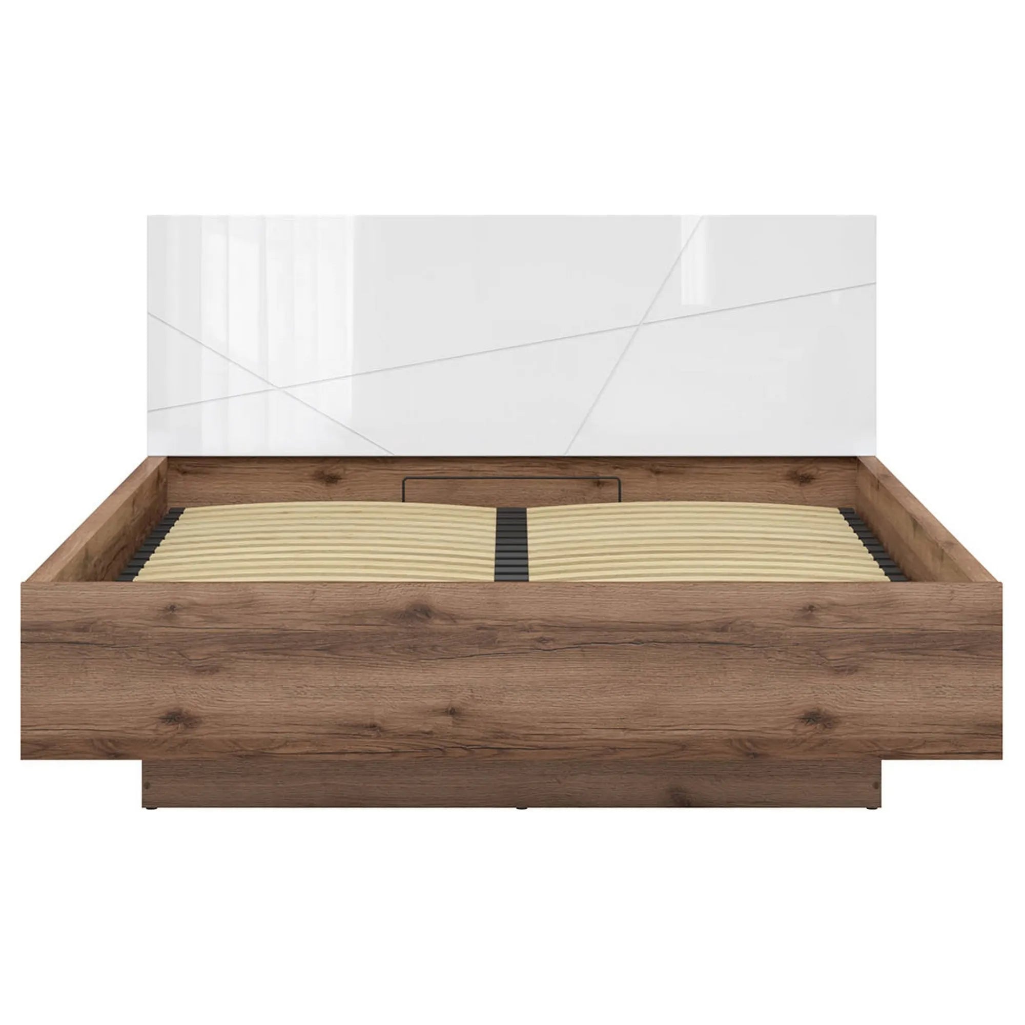 Pat 160x200 BERGEN OCN-28818, stejar inchis/alb lucios