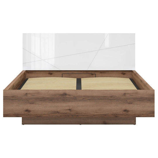 Pat 160x200 BERGEN OCN-28818, stejar inchis/alb lucios