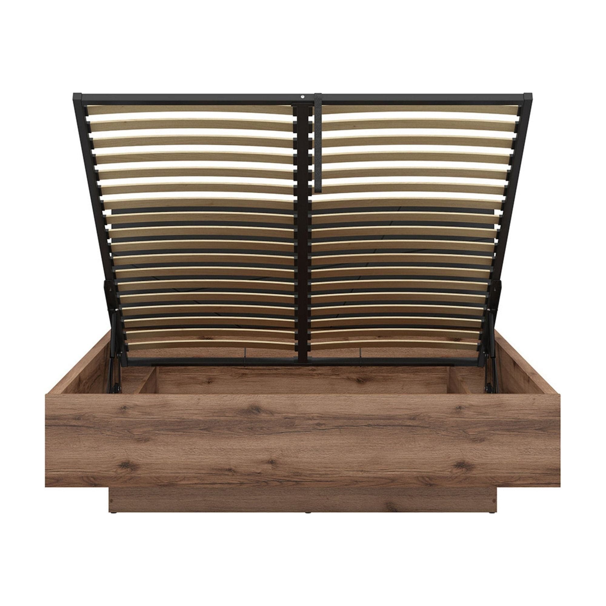 Pat 160x200 BERGEN OCN-28819, stejar inchis/negru mat