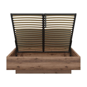Pat 160x200 BERGEN OCN-28819, stejar inchis/negru mat