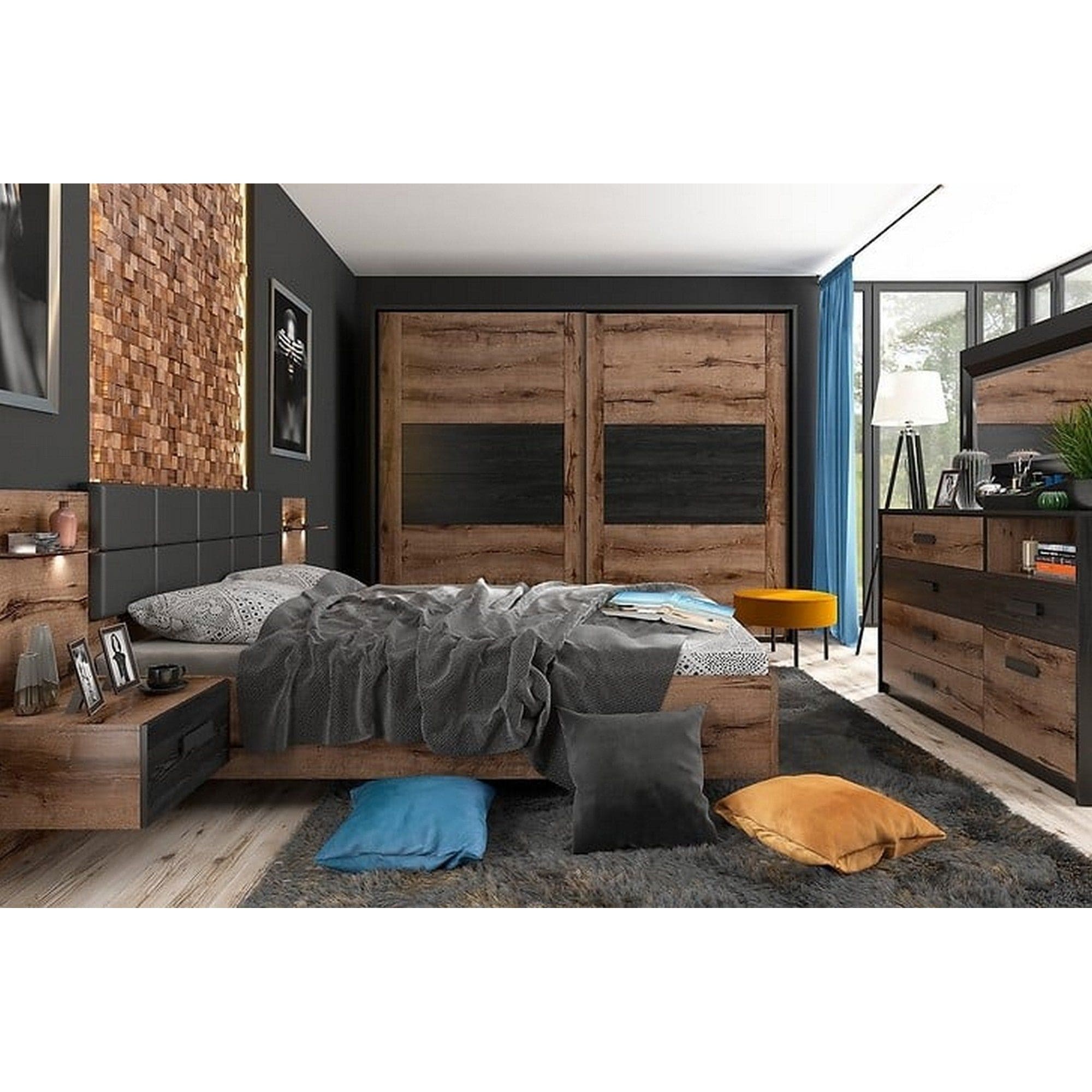 Pat 160x200 BERGEN OCN-28841, nuc/negru