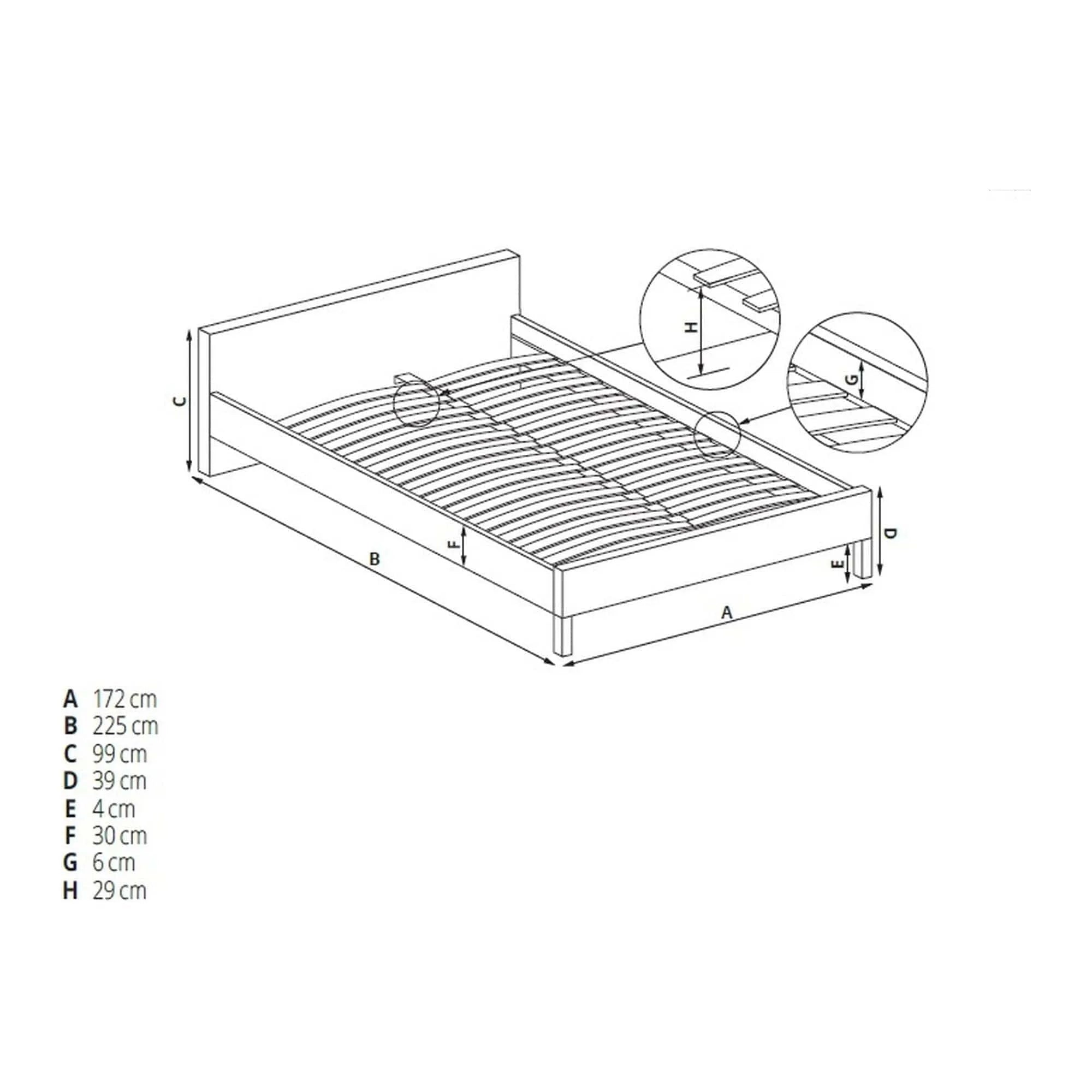 Pat 160x200 HOUSTON OCN-36869, alb/negru
