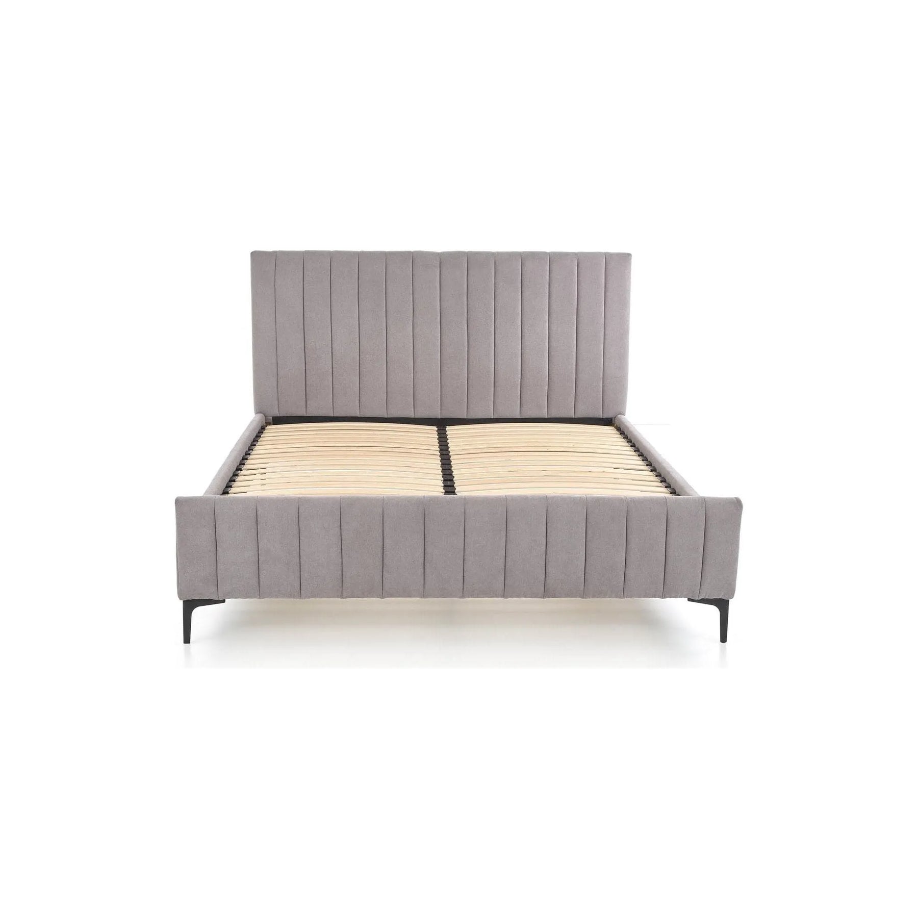 Pat gri 160x200 cu design modern, ideal pentru dormitor – primabucata