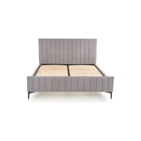 Pat gri 160x200 cu design modern, ideal pentru dormitor – primabucata