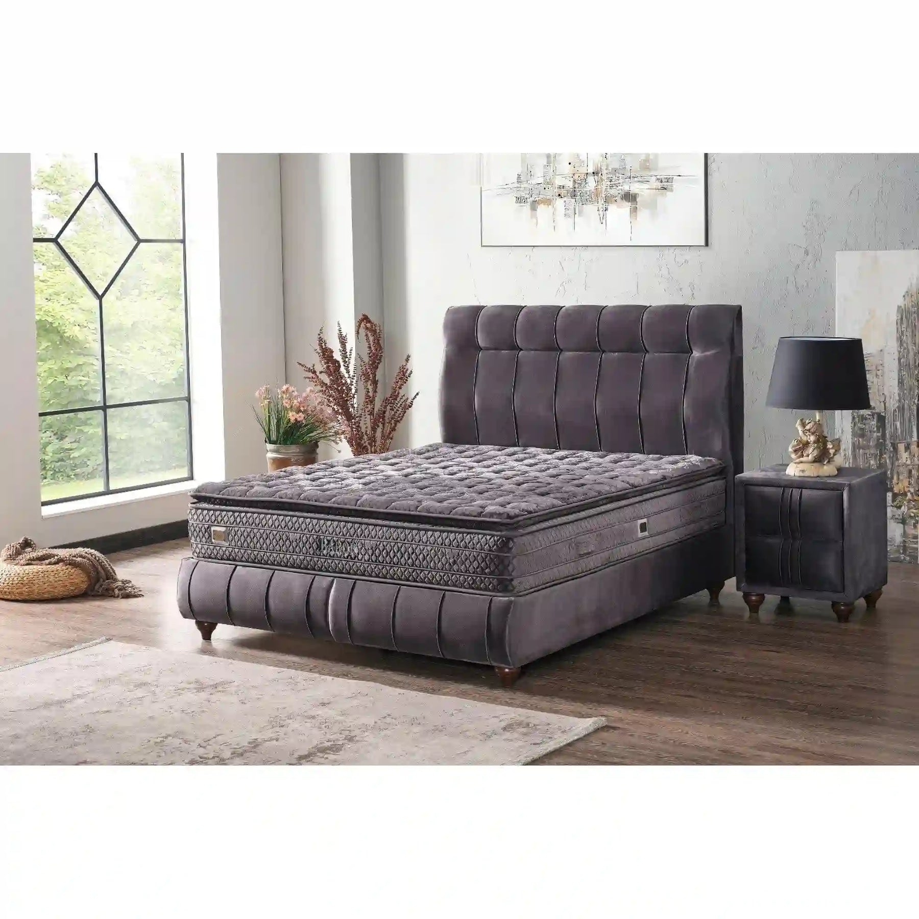 Pat 180x200 ARTEMIS COLLECTION OCN-28221, gri inchis