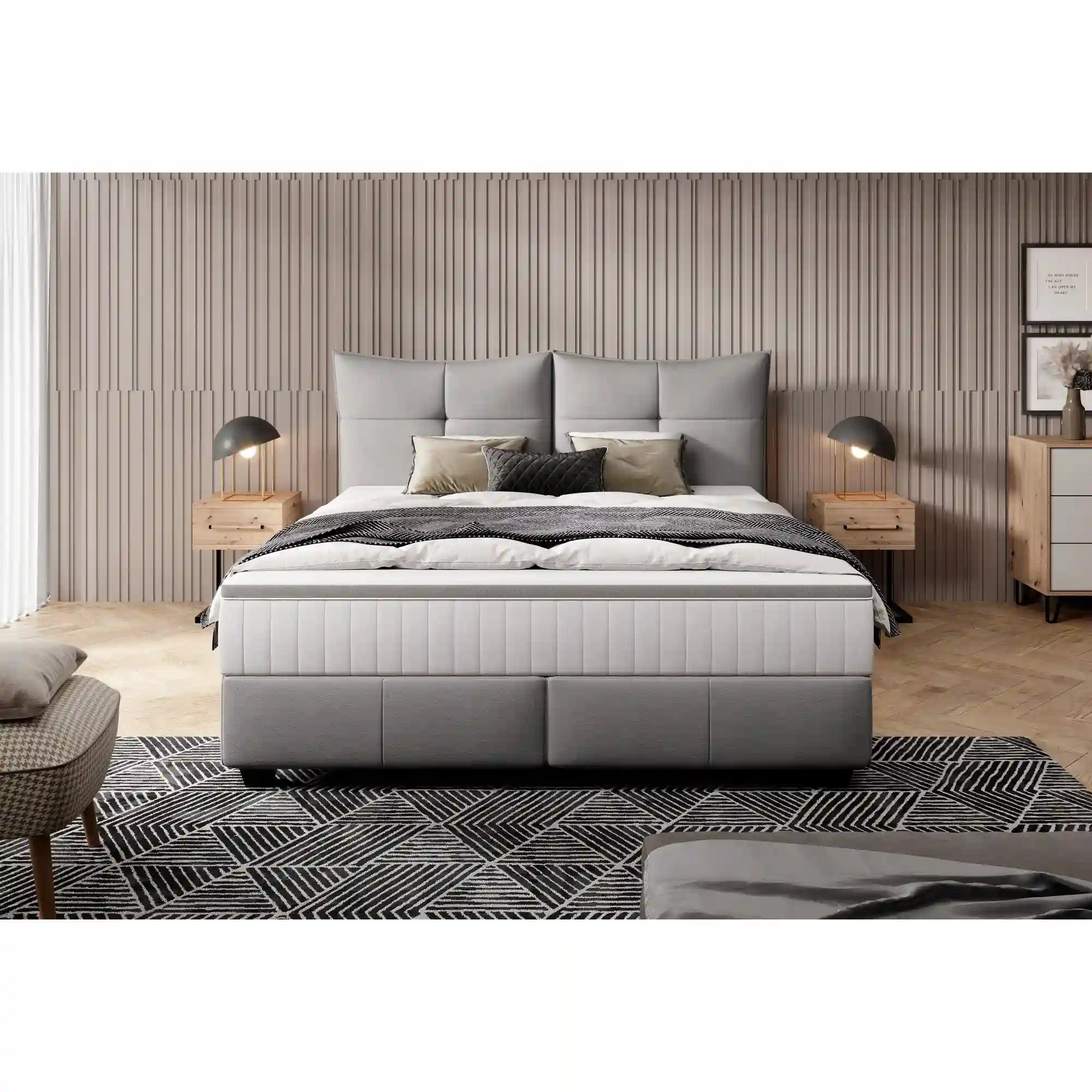 Pat 180x200 PORTO SANTORINI OCN-27281, turcoaz inchis