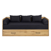 Pat 80/160x200 BERGEN OCN-28822, stejar wotan/negru