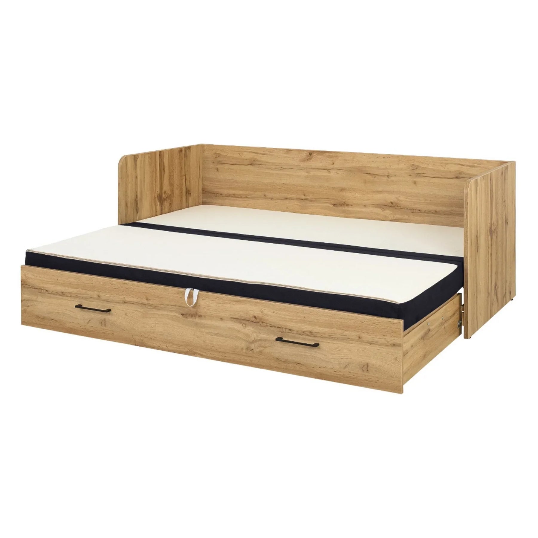 Pat 80/160x200 BERGEN OCN-28822, stejar wotan/negru
