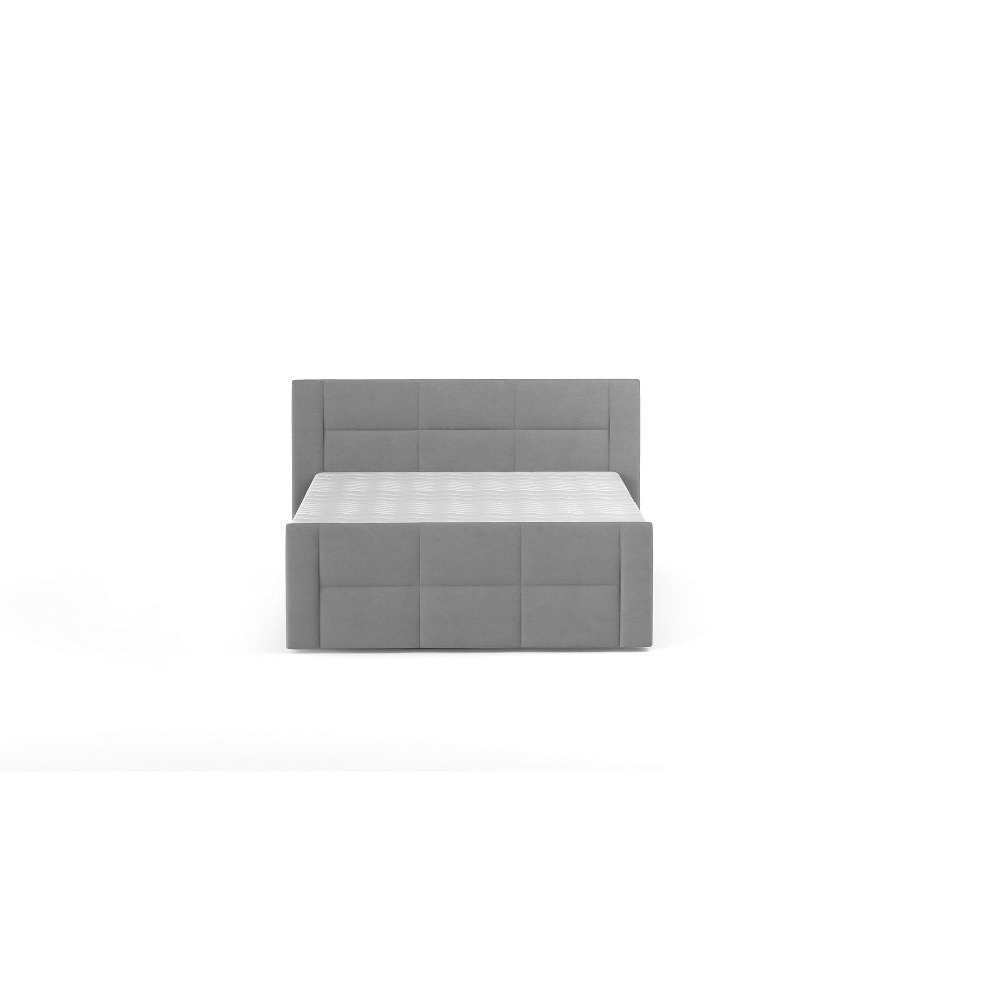 Pat boxspring STELLA 180x200, personalizabil materiale Gama Premium, cu lada depozitare, saltele si topper