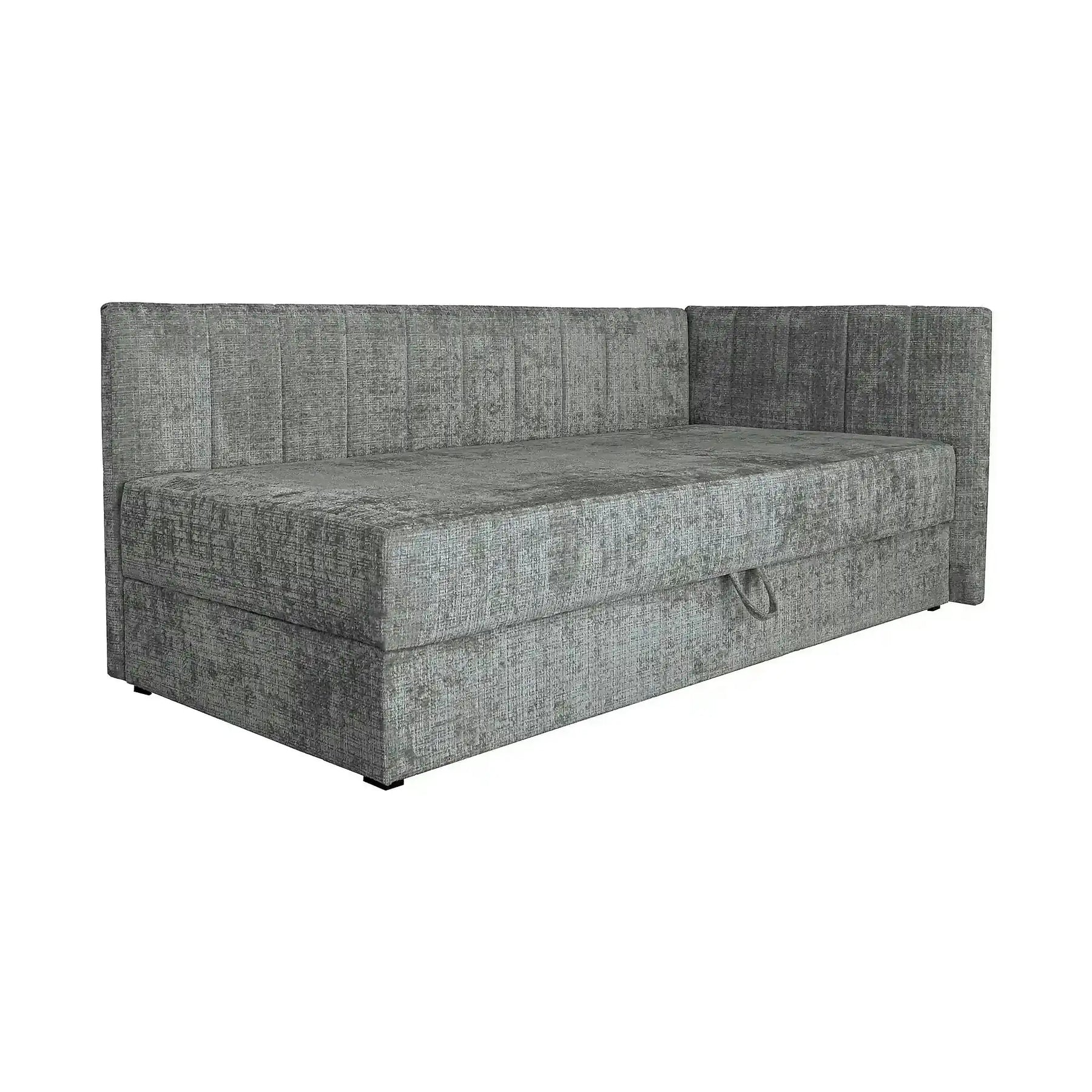 Pat RICKY, stofă/lemn, gri - Cremona 96, 100×210×82 cm