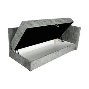 Pat RICKY, stofă/lemn, gri - Cremona 96, 100×210×82 cm