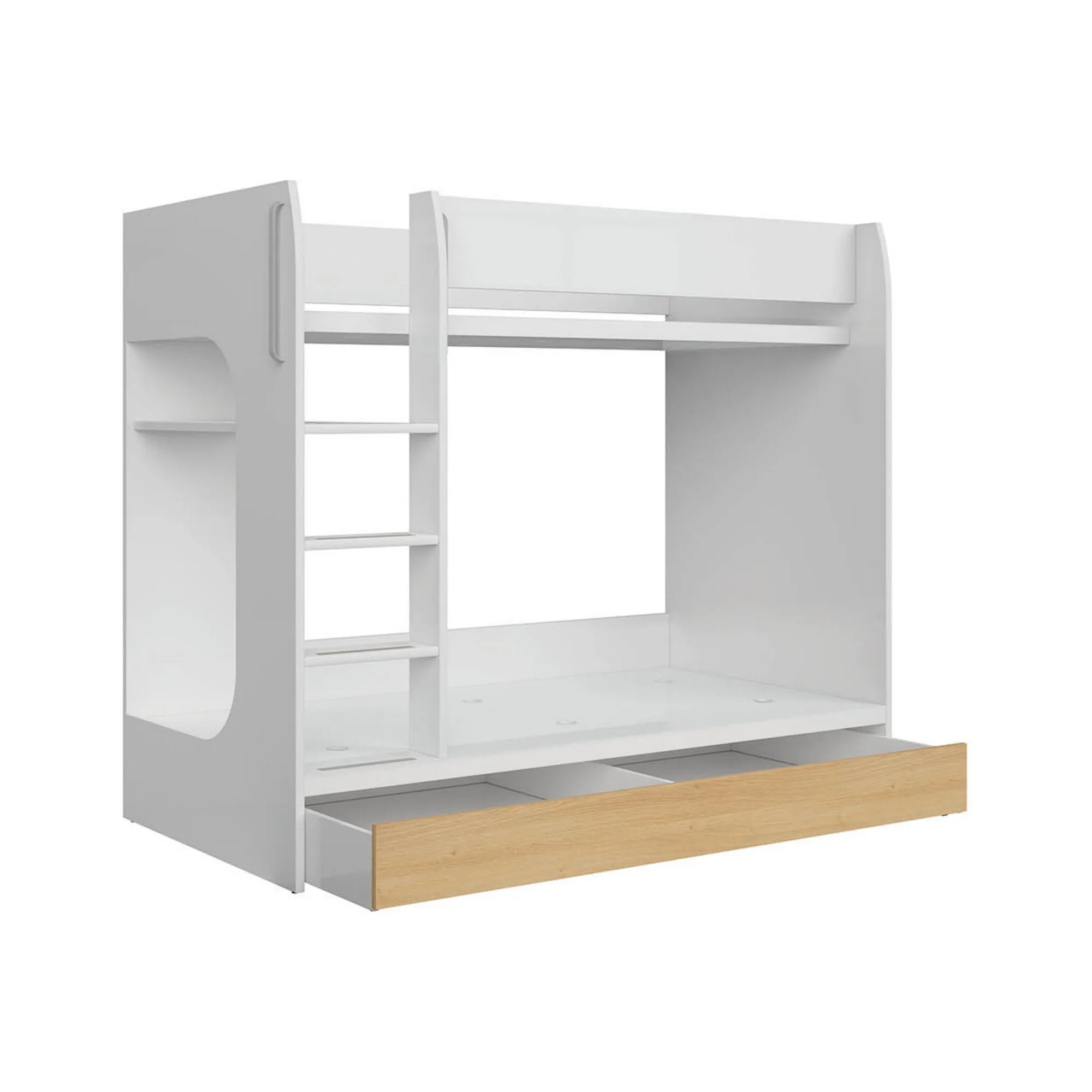 Pat supraetajat 80x180 BERGEN OCN-28824, alb lucios