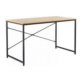 Masa birou MELLORA, PAL laminat, stejar/negru, 120x60x72 cm