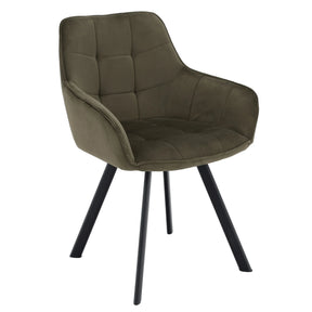 Scaun PETIN, stofa verde - Bluvel 77, 59x62x85 cm