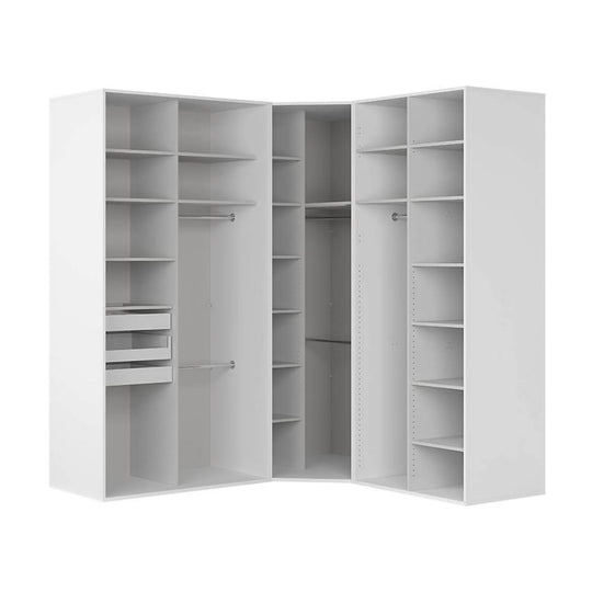 Dressing de colt FLEX, alb, PAL, 223x203x240 cm