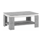 Masuta cafea PIANI, gri beton/alb, 90x60x41 cm