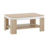 Masuta cafea PIANI, stejar sonoma/alb, 90x60x41 cm