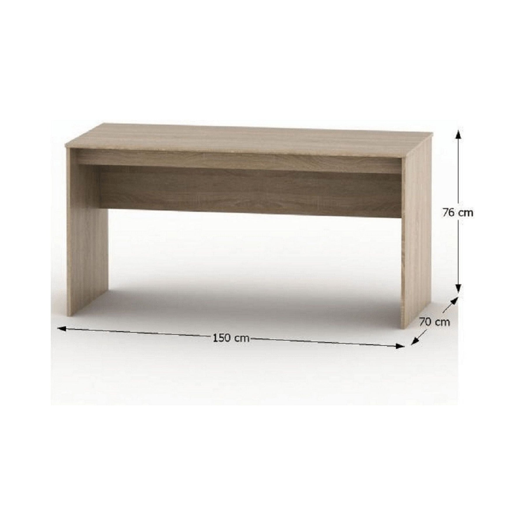 Masa birou TEMPO ASISTENT NEW 020 PI, PAL melaminat, stejar sonoma, 150x76x70 cm