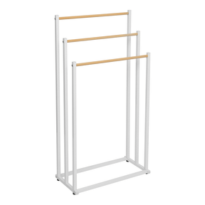 Stander prosoape POLDO, alb, metal, 44x22x86 cm