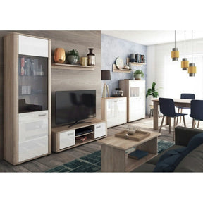 Polita DAVIN, MDF/canturi din PVC, stejar canyon, 100×25.3×25 cm