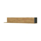 Polita SANTES, stejar auriu/gri antracit, PAL, 155x27x25 cm