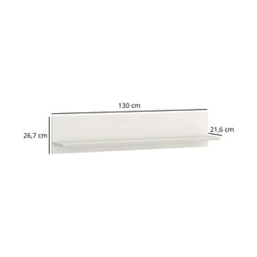 Polita TIFFANY II, grej, PAL laminat, 130x22x27 cm