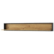 Polita BOSCO, stejar artisan maro/negru, PAL laminat, 150x20x22 cm