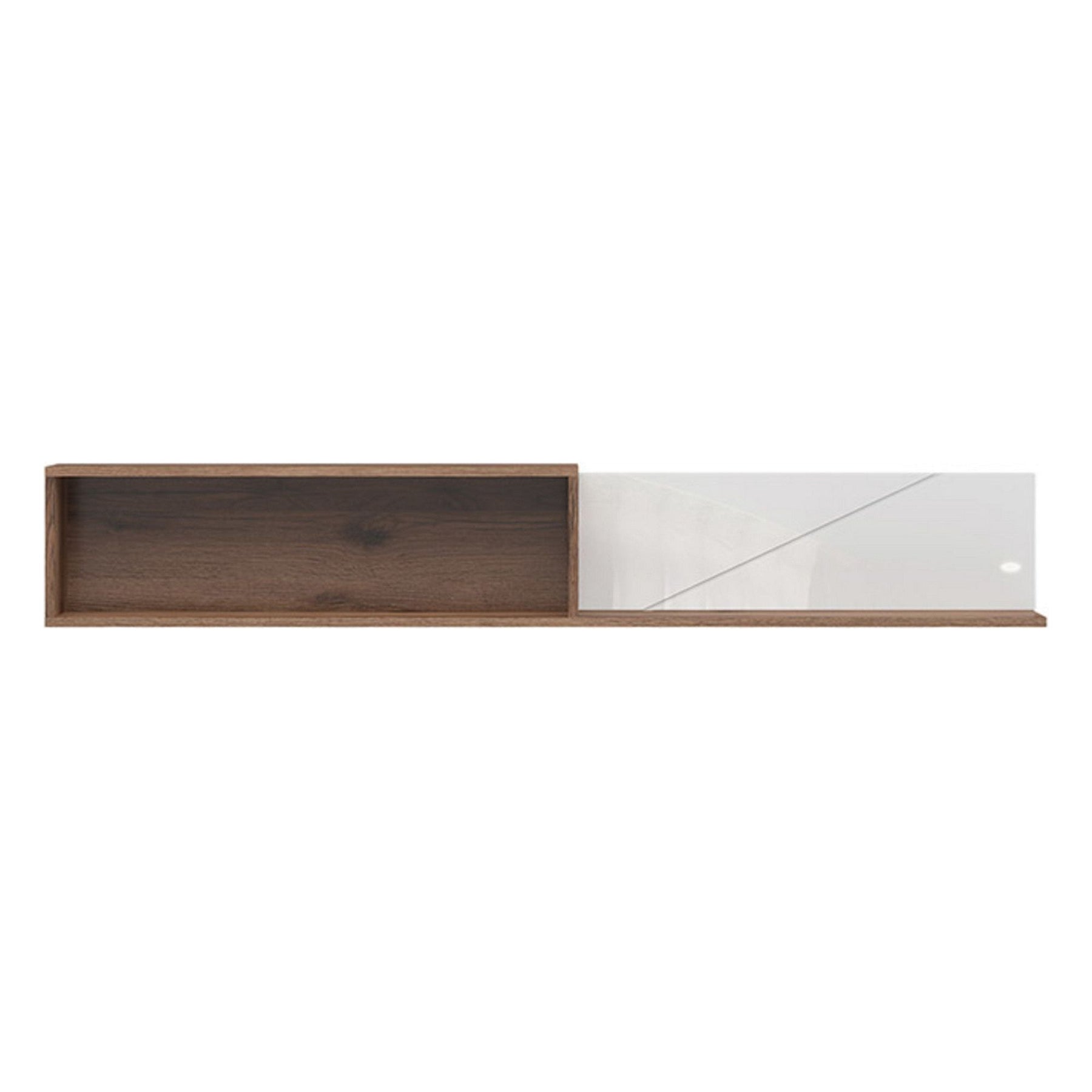 Polita FORN, nuc/alb lucios, PAL, 156x22x25 cm