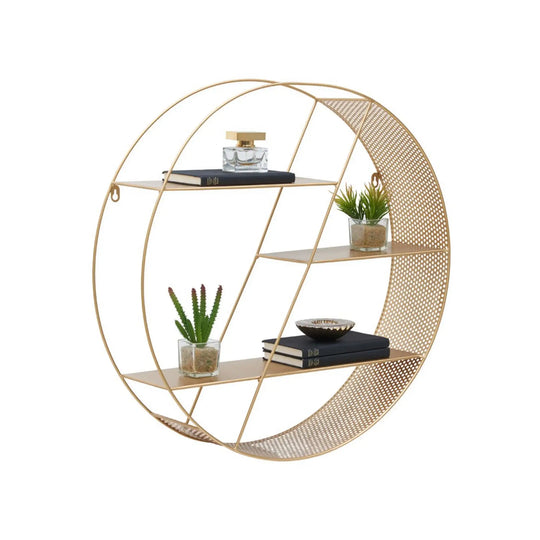 Raft FUZ, auriu, metal, 60x15x60 cm