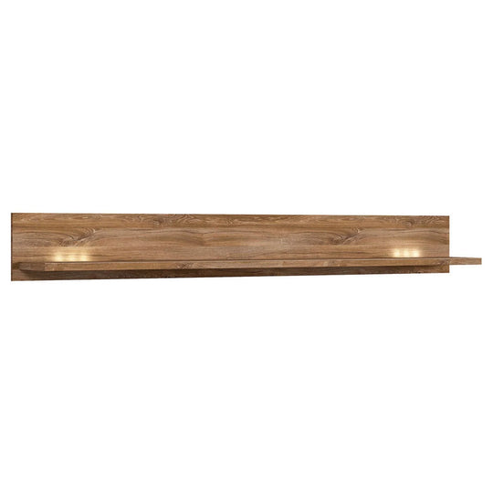 Polita GENT, stejar, PAL, cu iluminare LED, 200x27x25 cm
