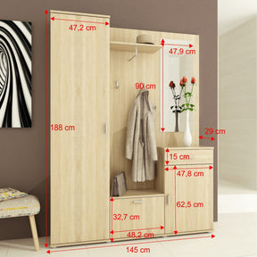 Mobilier hol AMALIA, stejar sonoma, 144 cm