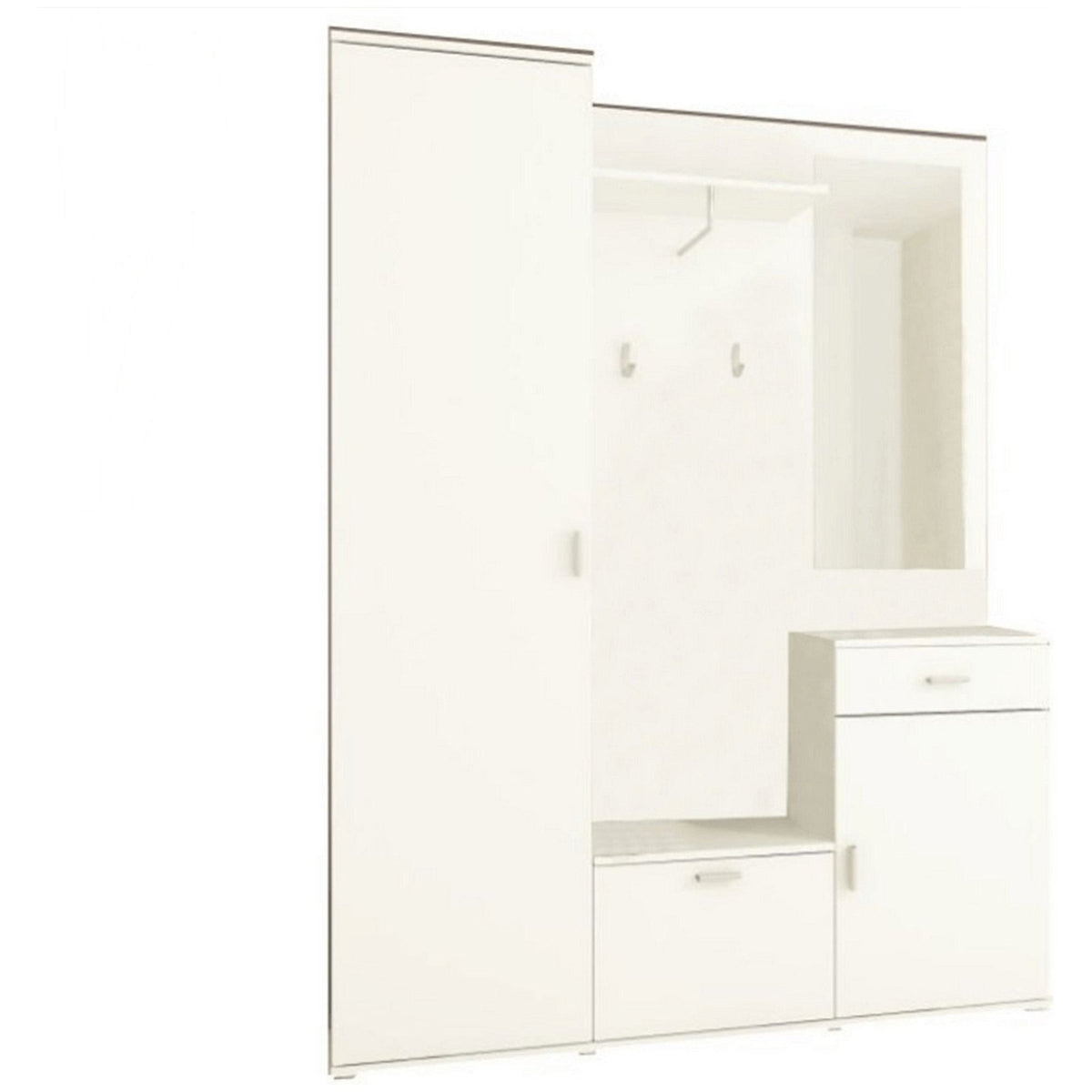 Mobilier hol AMALIA, alb, 144 cm