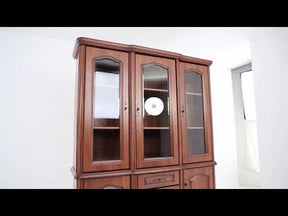 Vitrina NATALIA NAD150, PAL/MDF/sticlă securizata, visin primavera, 151×45×111 cm