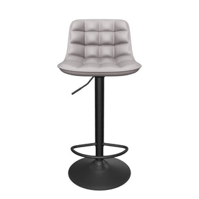 Scaun bar inalt H95, stofă catifelata/otel, negru, 43×44×84-106 cm