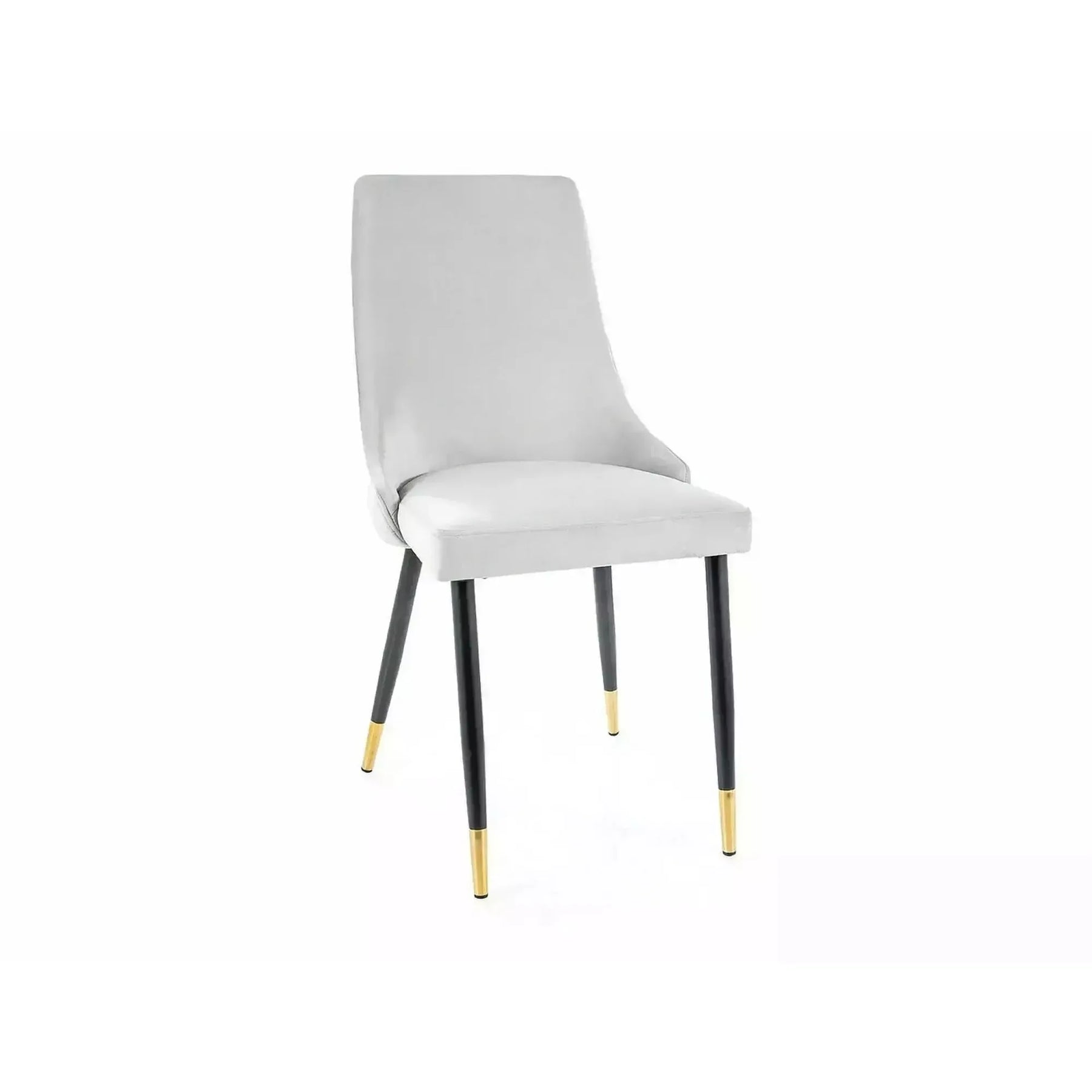 Scaun PIANO, stofa catifelata gri deschis/negru, auriu, 47x44x93 cm