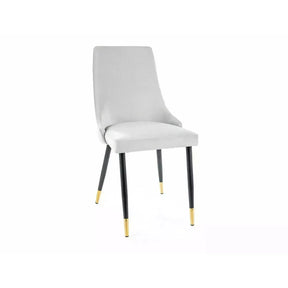 Scaun PIANO, stofa catifelata gri deschis/negru, auriu, 47x44x93 cm