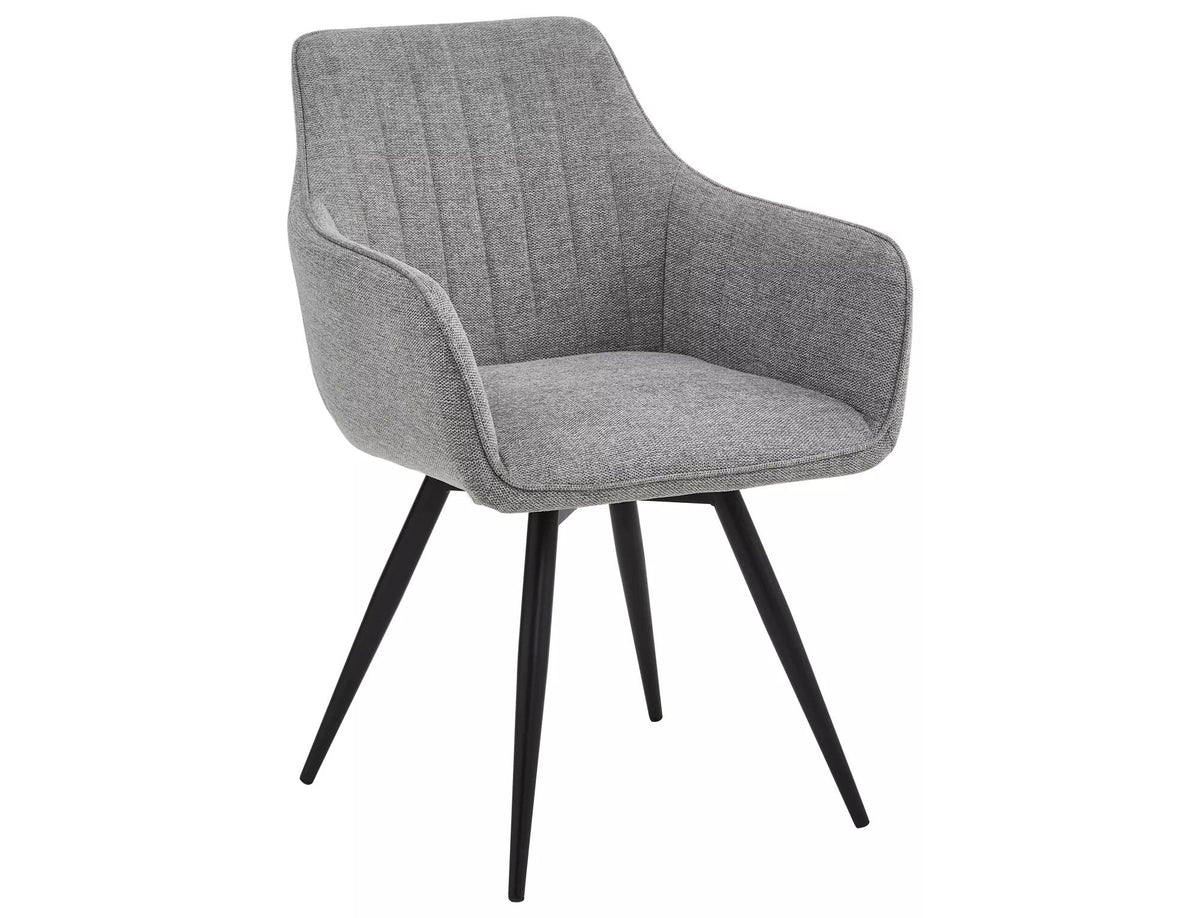 Scaun BALLO, bej deschis/negru, stofa clasica/metal, 56x45x84 cm