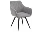 Scaun BALLO, bej deschis/negru, stofa clasica/metal, 56x45x84 cm