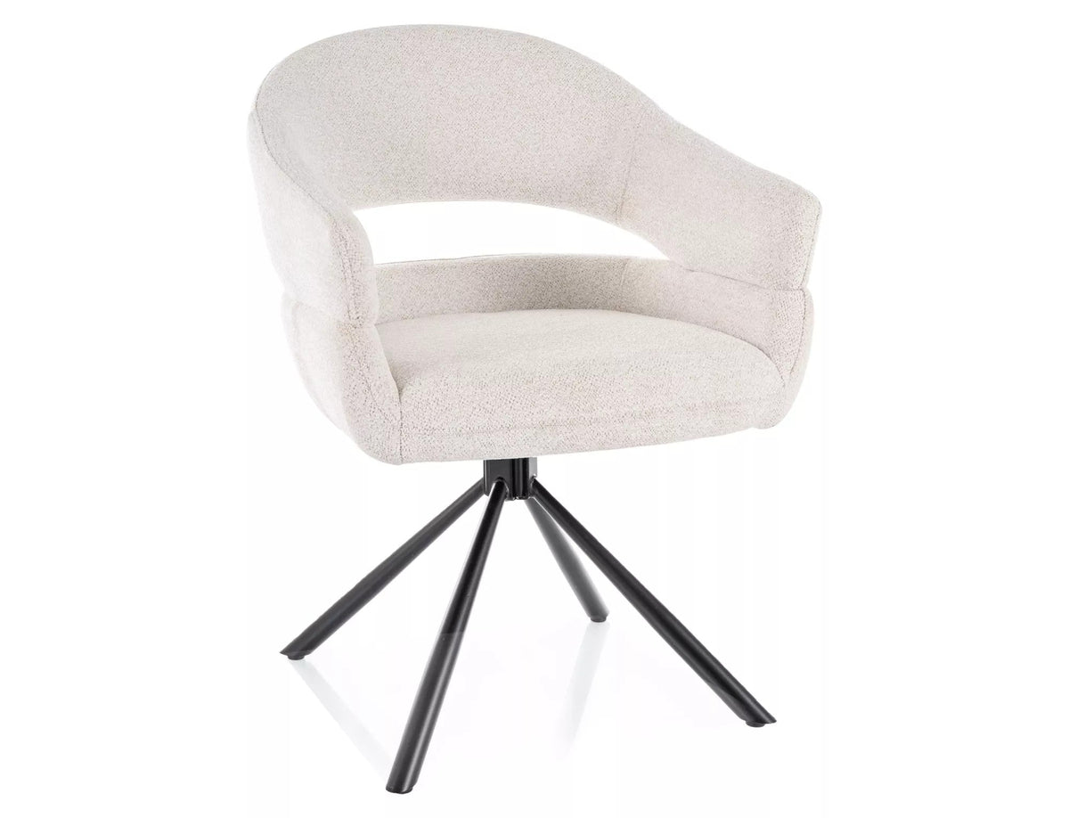 Scaun BORGO, bej - Raven 22, stofa clasica/metal, 58x45x87 cm